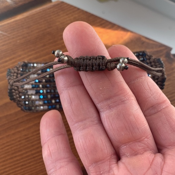 Beaded adjustable bracelet cuff - Picture 6 of 6